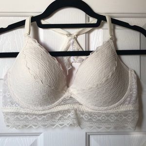 PINK White Push-up Bralette